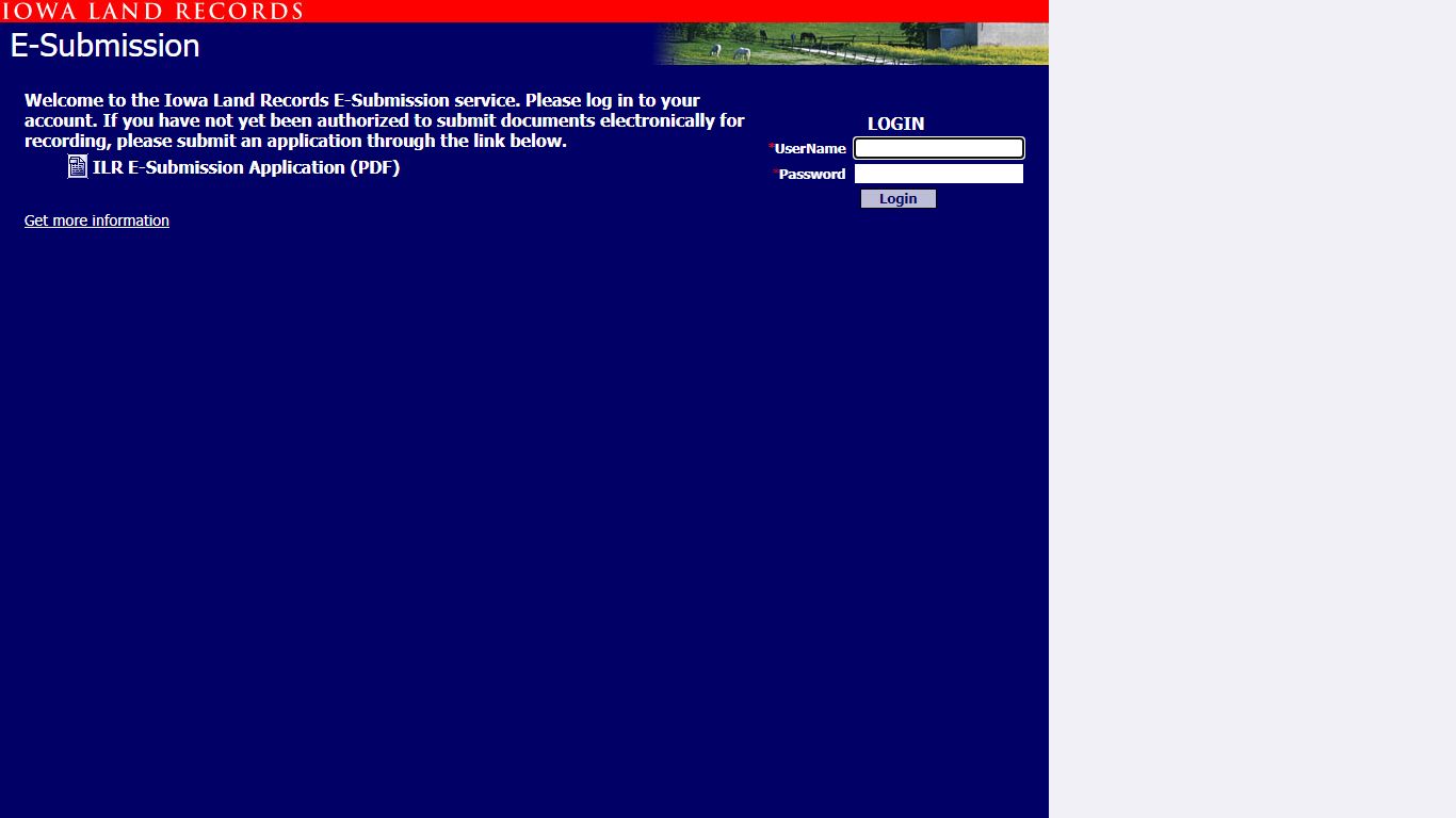 Welcome to Electronic Submission - Iowa Land Records